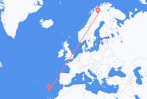 Flyreiser fra Funchal, Portugal til Kiruna, Sverige