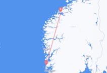 Flug frá Haugasundi, Noregi til Molde, Noregi