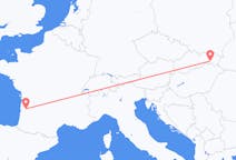 Flyg från Košice, Slovakien till Bordeaux, Frankrike