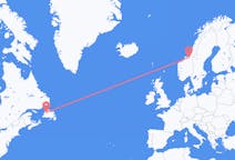 Flyrejser fra Deer Lake, Canada til Trondheim, Norge