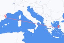 Vluchten van Chios naar Gerona