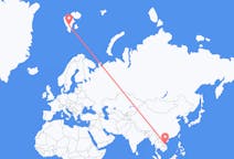 Vluchten van Hue naar Spitsbergen