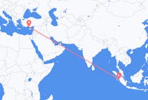 Flights from Padang, Indonesia to Gazipaşa, Turkey
