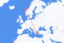 Flyg från Ålesund, Norge till Karpathos, Grekland