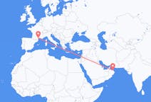 Flüge von Muscat, der Oman zu Aspiran, Frankreich