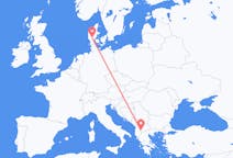 Flights from Ohrid, Republic of North Macedonia to Billund, Denmark
