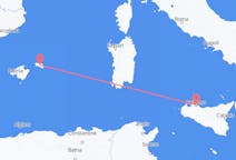 Flights from Menorca in Spain to Palermo in Italy