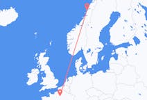 Flyg från Sandnessjøen, Norge till Paris, Frankrike
