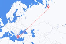 Flights from Novy Urengoy, Russia to Heraklion, Greece