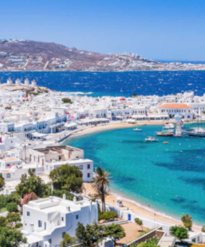 Flights from the city of Lakselv to the city of Mykonos