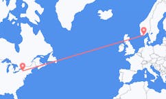 Flyreiser fra Ithaca, USA til Kristiansand, Norge