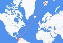 Flyg från Quito, Ecuador till Svalbard, Svalbard och Jan Mayen