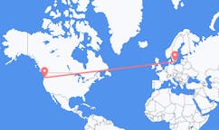Vluchten van Portland, Verenigde Staten naar Karlskrona, Zweden