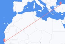 出发地 冈比亚出发地 班竹目的地 土耳其宗古尔达克的航班
