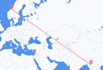 Flights from Mandalay, Myanmar (Burma) to Trondheim, Norway