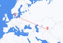 Flights from Khujand, Tajikistan to Ängelholm, Sweden