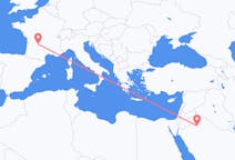 Flyreiser fra Al Jawf Region, Saudi-Arabia til Brive-la-gaillarde, Frankrike