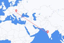 Flyg från Kolhapur, Indien till Budapest, Ungern
