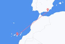 Vluchten van Las Palmas de Gran Canaria, Spanje naar Almeria, Spanje