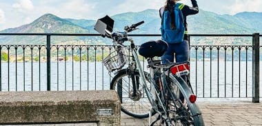 コモ湖：iPad とオーディオ ヘルメット付きのガイド付き電動自転車ツアー