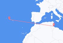 Loty z Dżerba, Tunezja do Horty, Portugalia