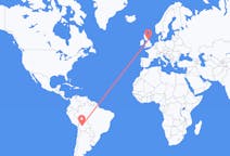 Flights from Cochabamba, Bolivia to Durham, England, the United Kingdom