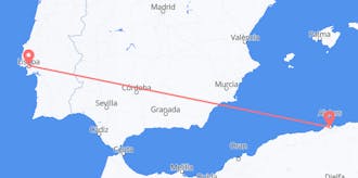 出发地 阿尔及利亚目的地 葡萄牙的航班