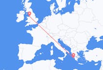 Flights from Zakynthos Island in Greece to Liverpool in England