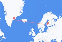 Vluchten van Tampere, Finland naar Kulusuk, Groenland