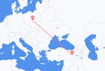 Flyreiser fra Bingöl, Tyrkia til Łódź, Polen