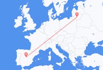 出发地 立陶宛出发地 考那斯目的地 西班牙马德里的航班