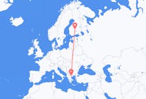 Flyreiser fra Thessaloniki, Hellas til Jyväskylä, Finland