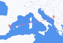 Flights from Podgorica, Montenegro to Valencia, Spain