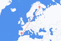 Fly fra Kuusamo til Granada
