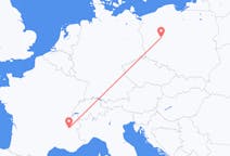 Flights from Grenoble in France to Poznań in Poland