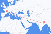 Flights from Ranchi, India to Montpellier, France