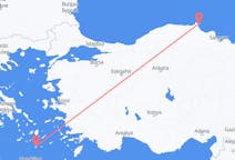 Flüge von Sinop, die Türkei nach Santorin, Griechenland