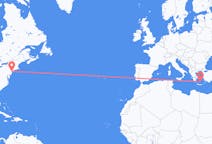 Flyrejser fra New York til Santorini