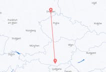 Flyreiser fra Klagenfurt, Østerrike til Dresden, Tyskland