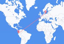 Flyreiser fra Guayaquil, Ecuador til Bornholm, Danmark