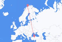 Flyrejser fra Sørkjosen, Norge til Ankara, Tyrkiet