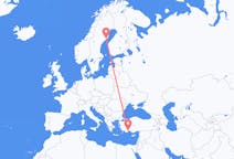 Flights from Antalya in Turkey to Umeå in Sweden
