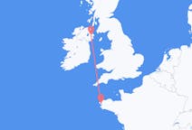 Flyg från Brest, Frankrike till Belfast, Nordirland