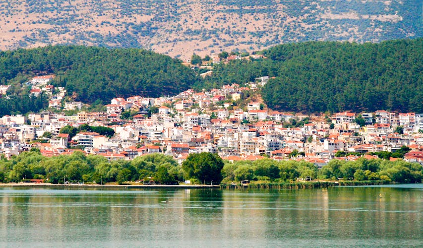 Photo of Ioannina city and the lake Pamvotis located in Epirus, Greece.