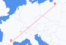 Loty z Carcassonne, Francja do Szczytna, Polska