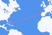 Flyg från Crooked Island, Bahamas till Porto, Portugal