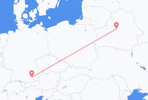 Flyreiser fra Minsk, Hviterussland til München, Tyskland