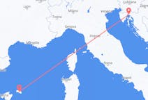 Flyg från Rijeka, Kroatien till Mahon, Spanien