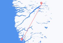 Flyreiser fra Kangerlussuaq, Grønland til Maniitsoq, Grønland