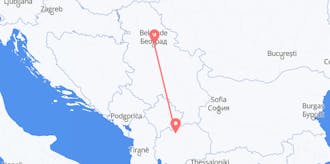 Flyreiser fra Republic of North Macedonia til Serbia